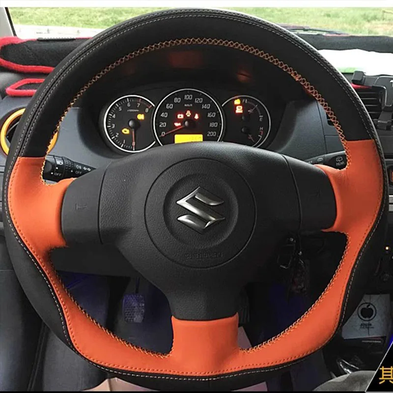 

Для Suzuki SX4 Alto Old Swift Opel Agila мягкий прошитый вручную нескользящий из натуральной кожи в спортивном стиле