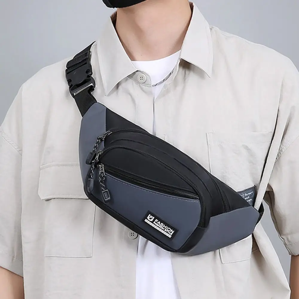 Плотно прилегающие поясные сумки для мужчин модная многослойная спортивная