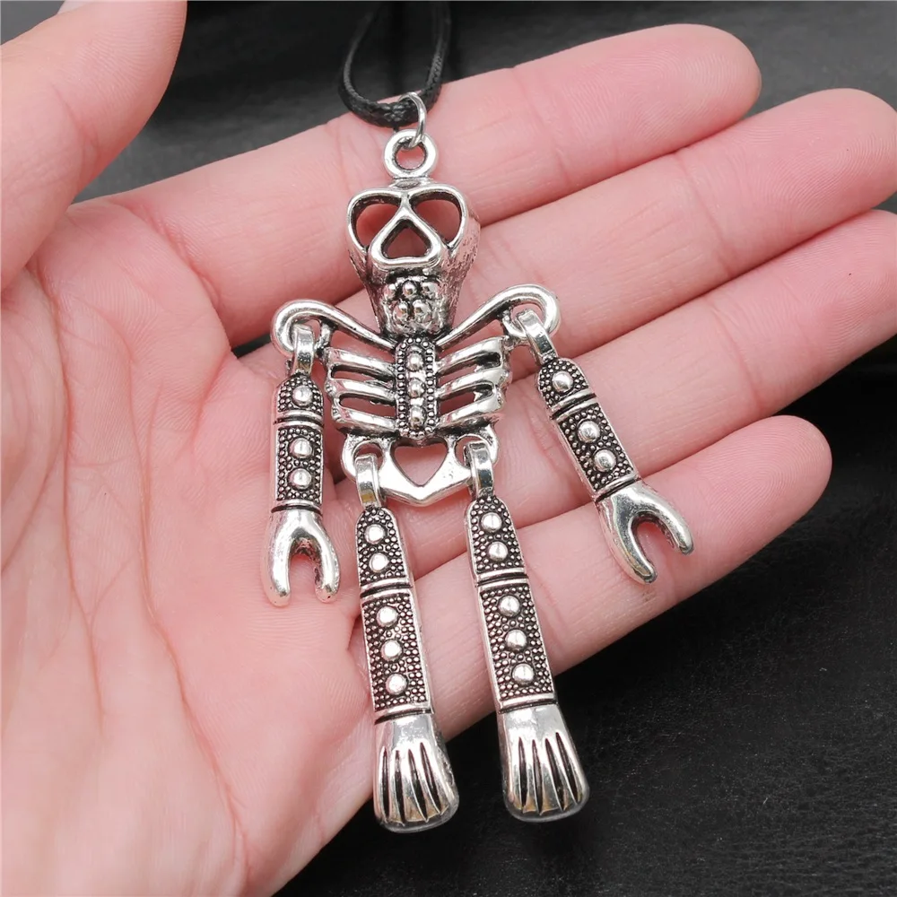 Ожерелье-цепочка из искусственной кожи, 83x40 мм