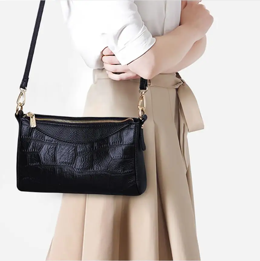 

2022 New Fashion Advanced Quality Leather Crocodile Pattern Shoulder Bag Designer Women'S Luxury Practice Small Bag