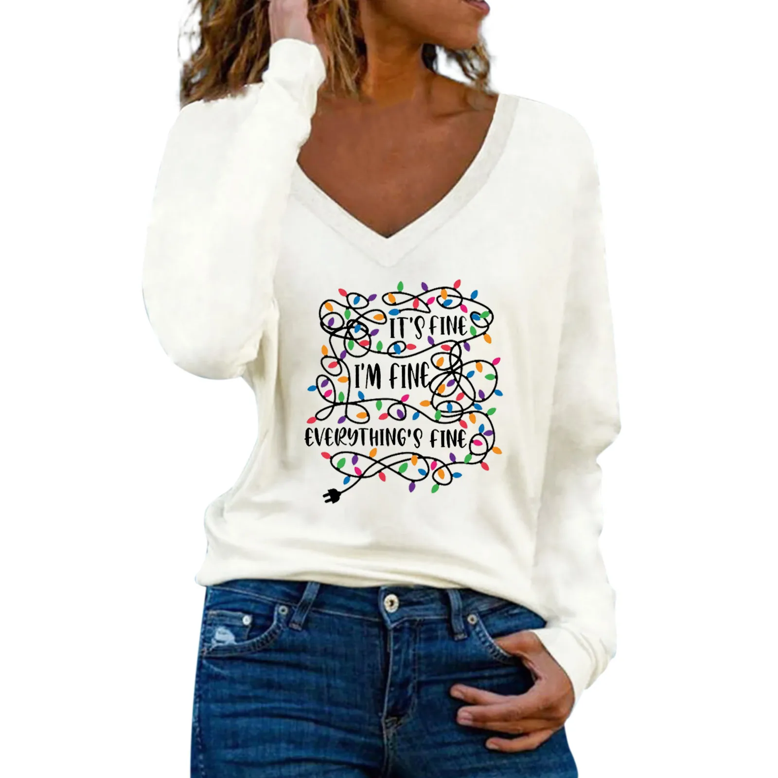 

Женская Повседневная Блузка с длинным рукавом, размеры до 3xl