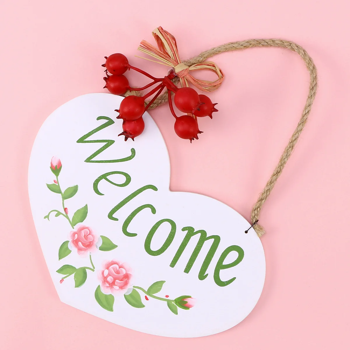 

1PC Wall Welcome Plaque Wooden Listing Wooden Door Plaque Wall Decorative Wood Sign Creative Hanging Wooden Plaque Hanger