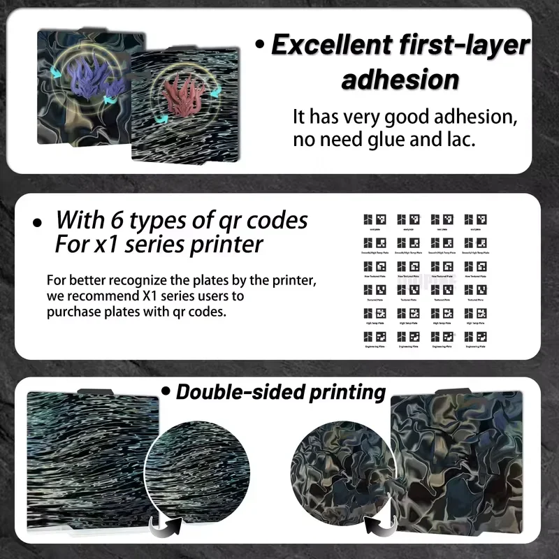 Bambu Lab Build Plate X1carbon PEI Пластина гладкая бамбуковая пластина лабораторная сборочная