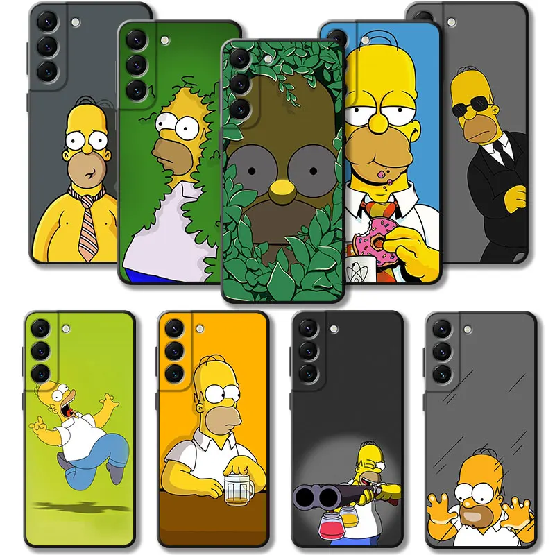 

The Simpsons Homer Hide Grass Phone Case For Samsung Galaxy S22 S21 S20 FE Ultra S10 S9 S8 Plus S10e Note 20Ultra 10Plus Celular