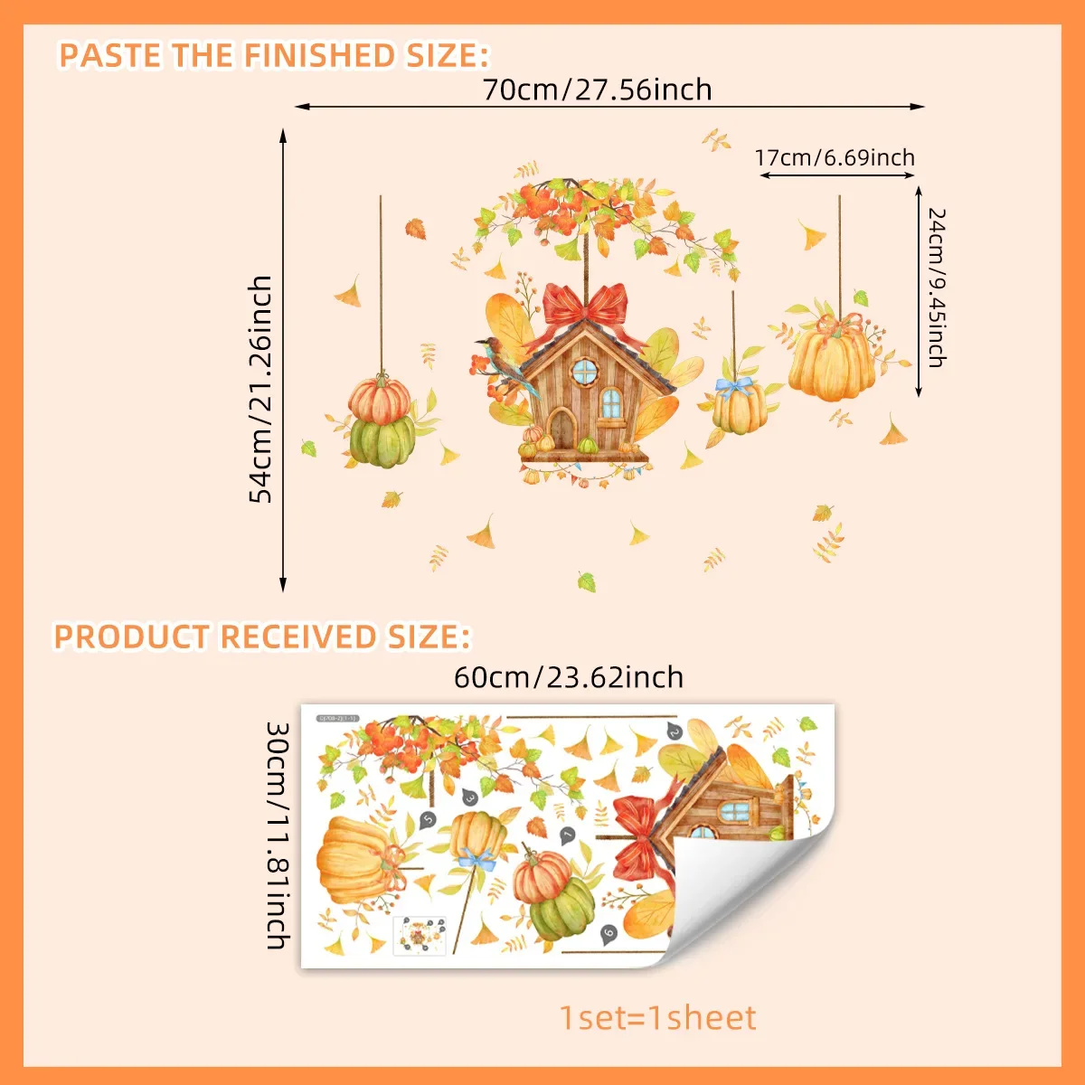 

Электростатические наклейки на стену Хэллоуин ПВХ