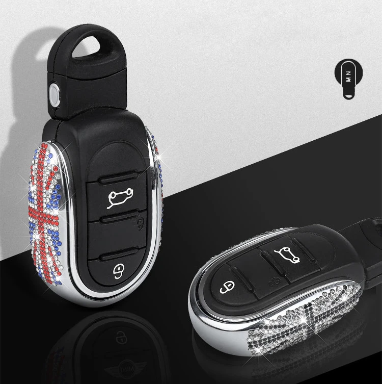 

NEW Zinc Alloy Car Key Case Cover For Mini Cooper F54 F55 F56 F60 Auto Key Holder Protection Diamond Shell Accessories
