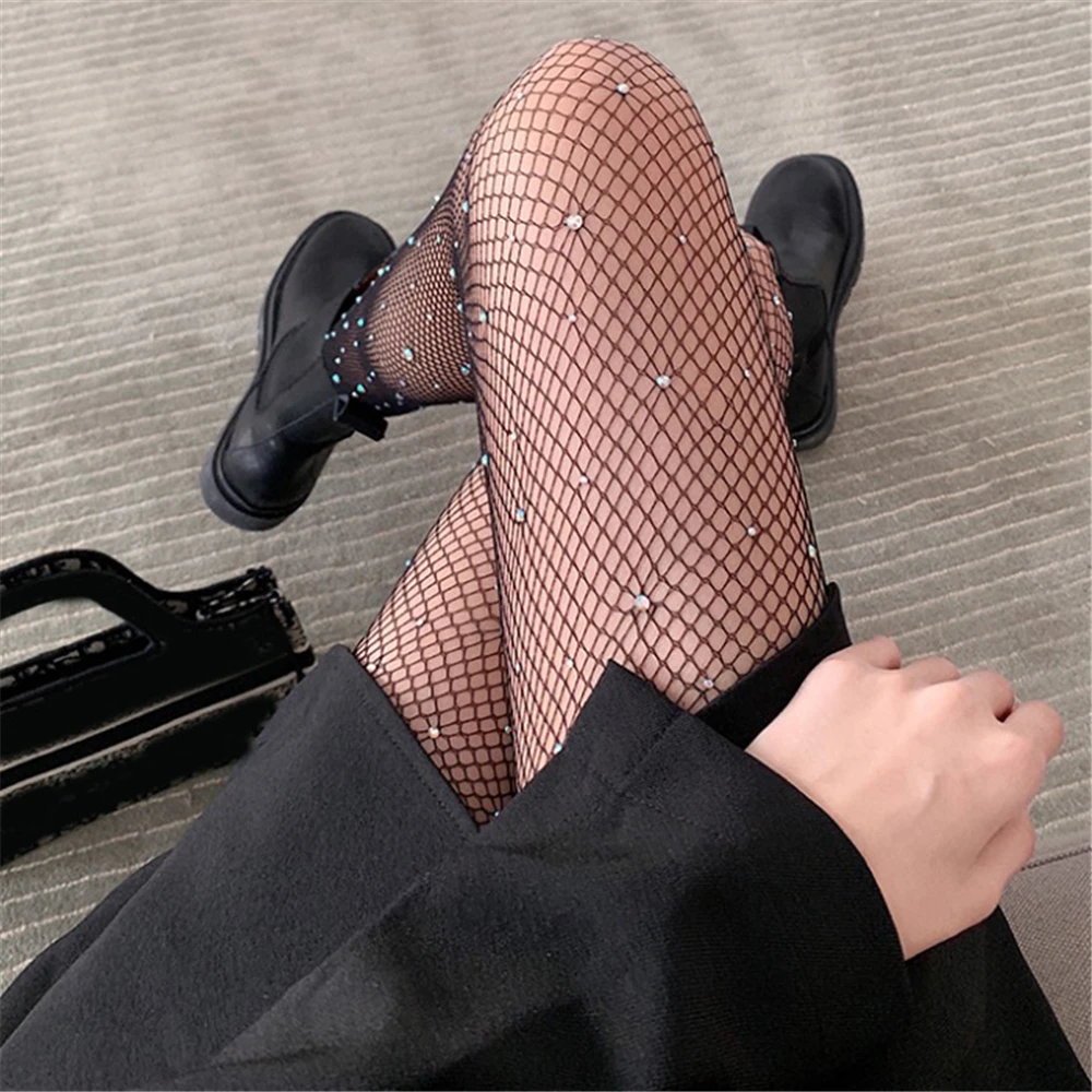 S/M/L Sexy Women's Long Fishnet Body Stockings Fish Net Pantyhose Mesh Nylon Tights Lingerie Skin Thigh High Waist Hosiery