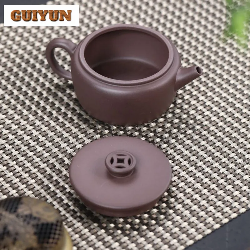 160 мл Элегантные фиолетовые глиняные чайники Исин ручной работы большой калибр