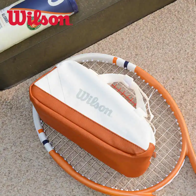 Сумка-цепочка для ключей Wilson ROLAND GARROS French Open Orange White Handheld Mini Tennis Key Pack RG WR 8035001001