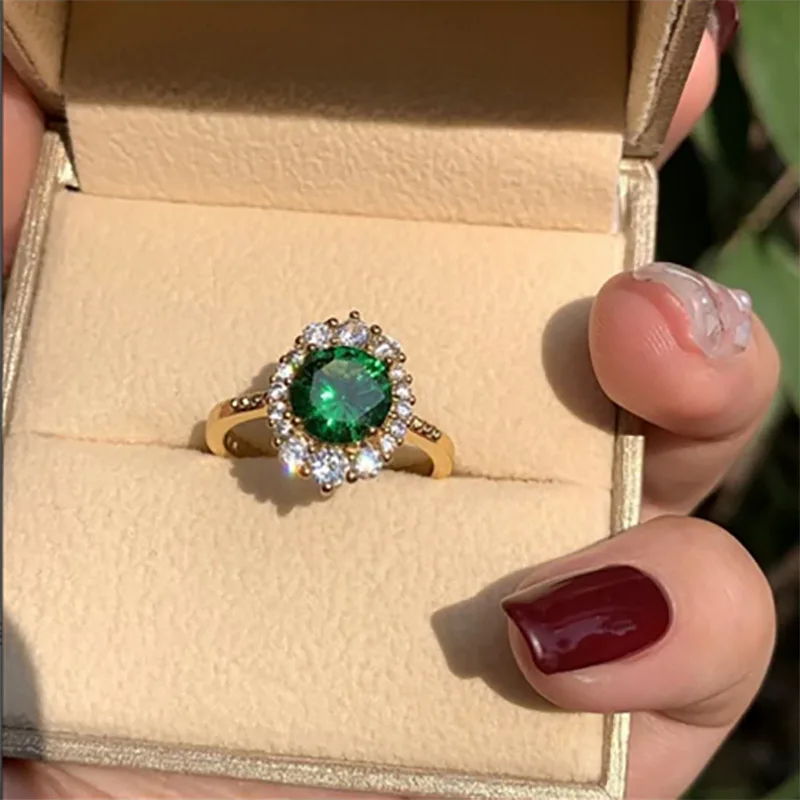 

Classic Hot Selling Jewelry Exquisite Copper Inlaid Zircon Lace Full Zirconium Ring Fashion Female Ring Women
