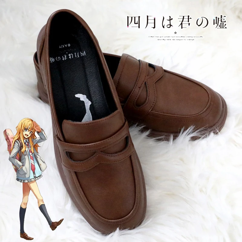 

Anime Your Lie in April PU Shoes Miyazono Kaori Cosplay Shoes Women Fashion Students Girls Shoe Costumes Props