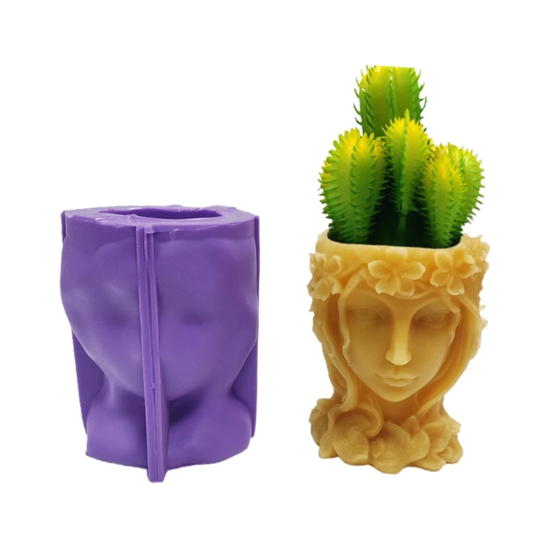 3D держатель для ручек Богиня цветочный горшок силиконовые формы форма