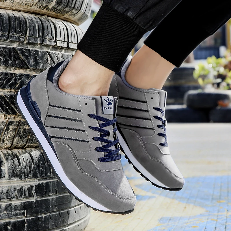 Mesh Breathable Sneakers Men Sport Running Shoes Women Light Athletic Shoe Leather Men Casual Flats Trail Walking Shoe Plus Size