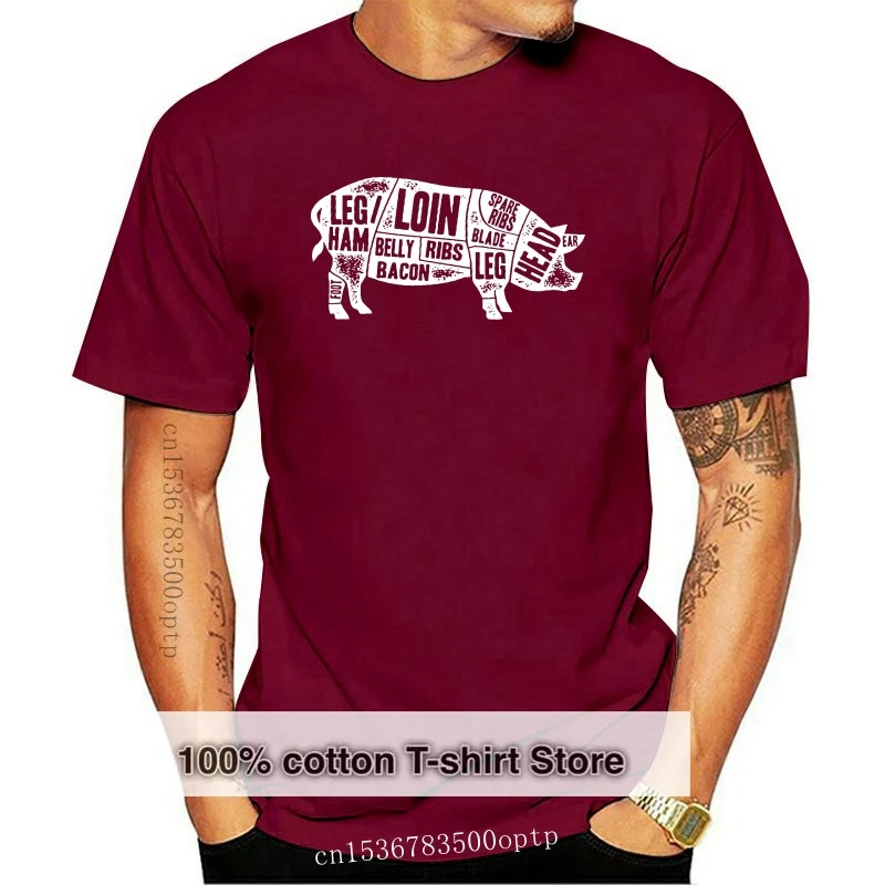 

Mens T Shirt Cuts of Pork Bbq Cook Chef Tee Grill Cooking New Men Shirt 2020 Men Summer Tops Make T Shirts