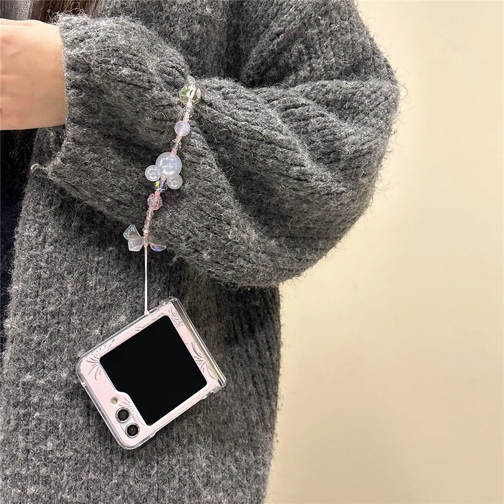 Симпатичный Прозрачный лазерный браслет с бабочкой и замком петлей для Samsung Galaxy Z