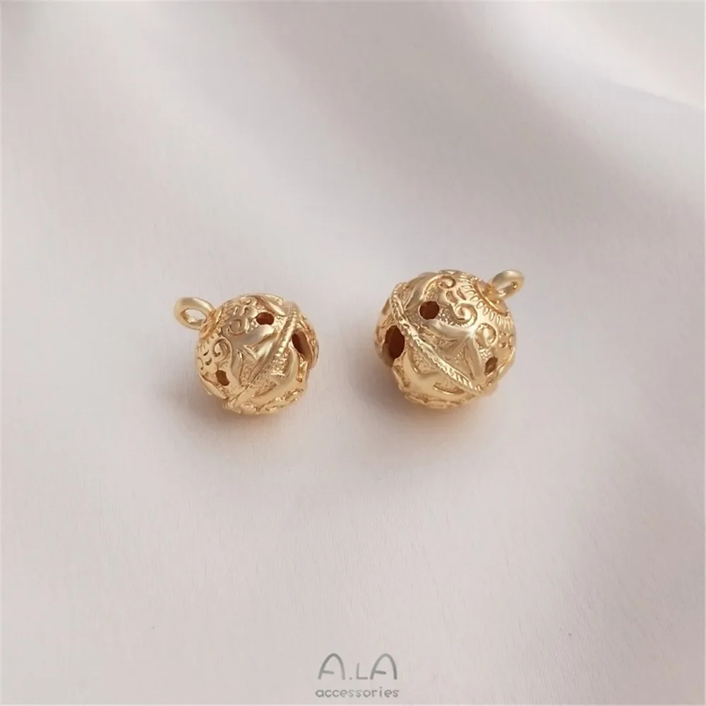 

14K gold bag color ring bell pendant DIY Bracelet Necklace Handmade Jewelry pendant accessories