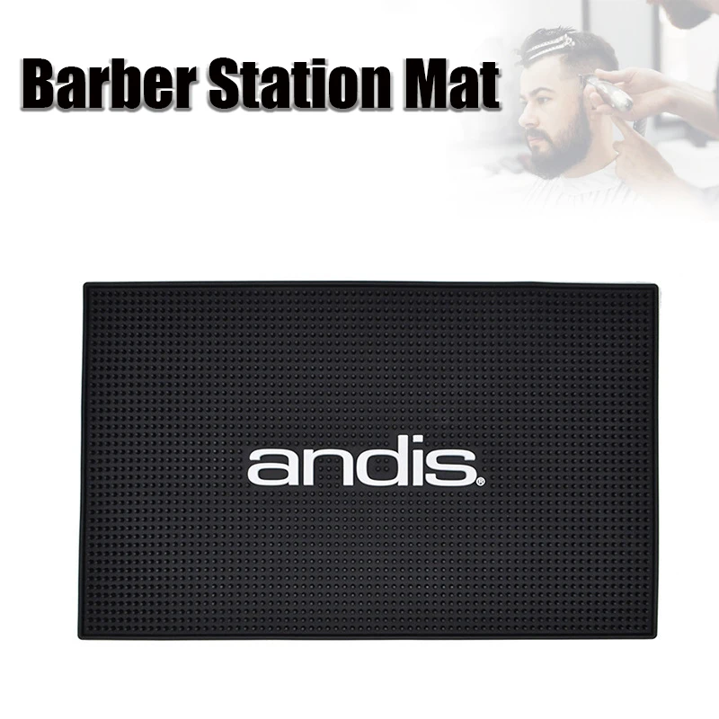 

Barber Hairdressing Non-Slip Black Station Mat Clippers Scissors Anti-skid Trimmers Holder Haircut Tools Storage PVC