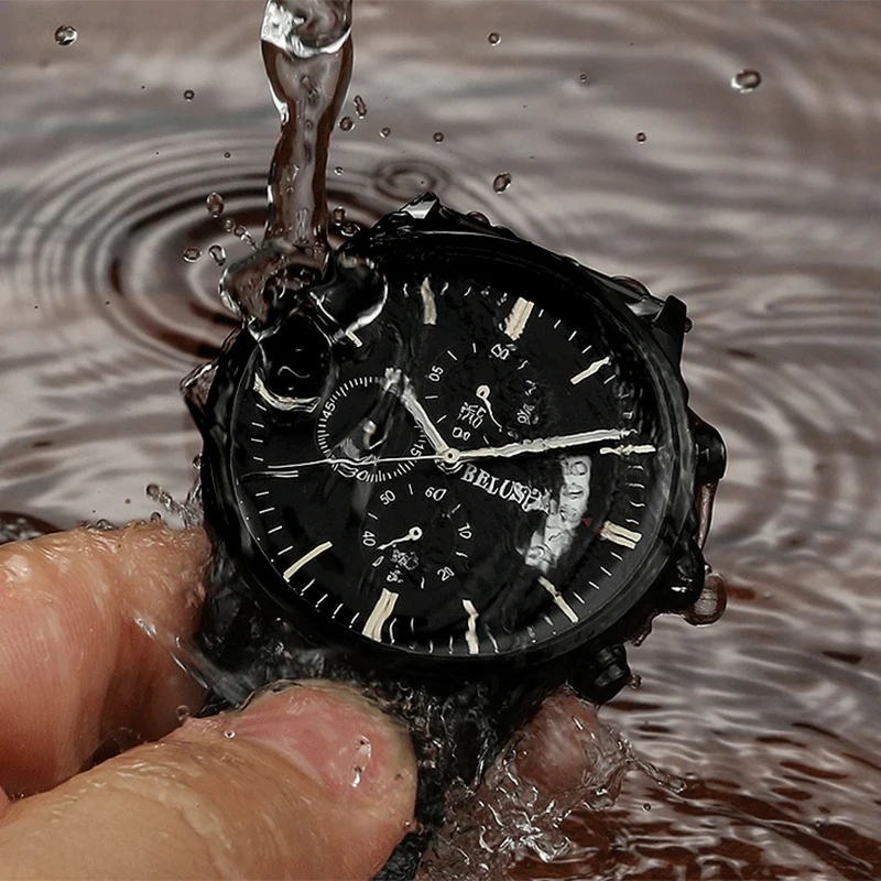 Часы наручные Belushi Мужские кварцевые с календарем роскошные повседневные