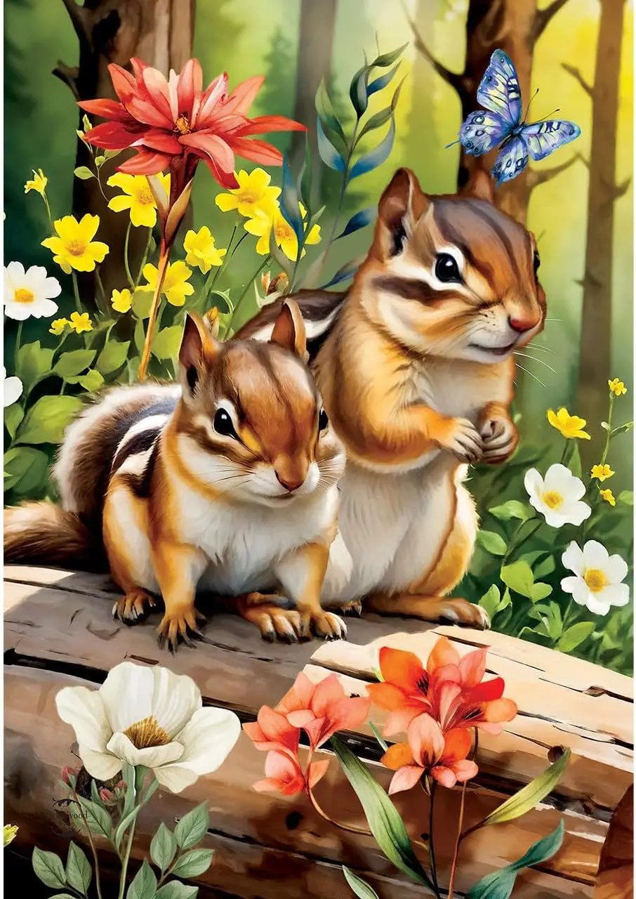 Фото Садовый флаг Briarwood Lane Chipmunks XAA UUV EEU SSL №1
