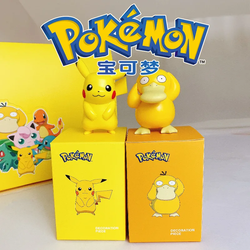 

Takara Tomy Pokemon Pikachu Psyduck Jigglypuff Squirtle Charmander Bulbasaur Toy Anime Figures Toys for Children Birthday Gift