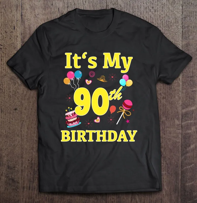 

Это мой 90-й день рождения, подарок на день рождения, футболка, мужские футболки, Спортивная футболка, Спортивная футболка большого размера, ф...