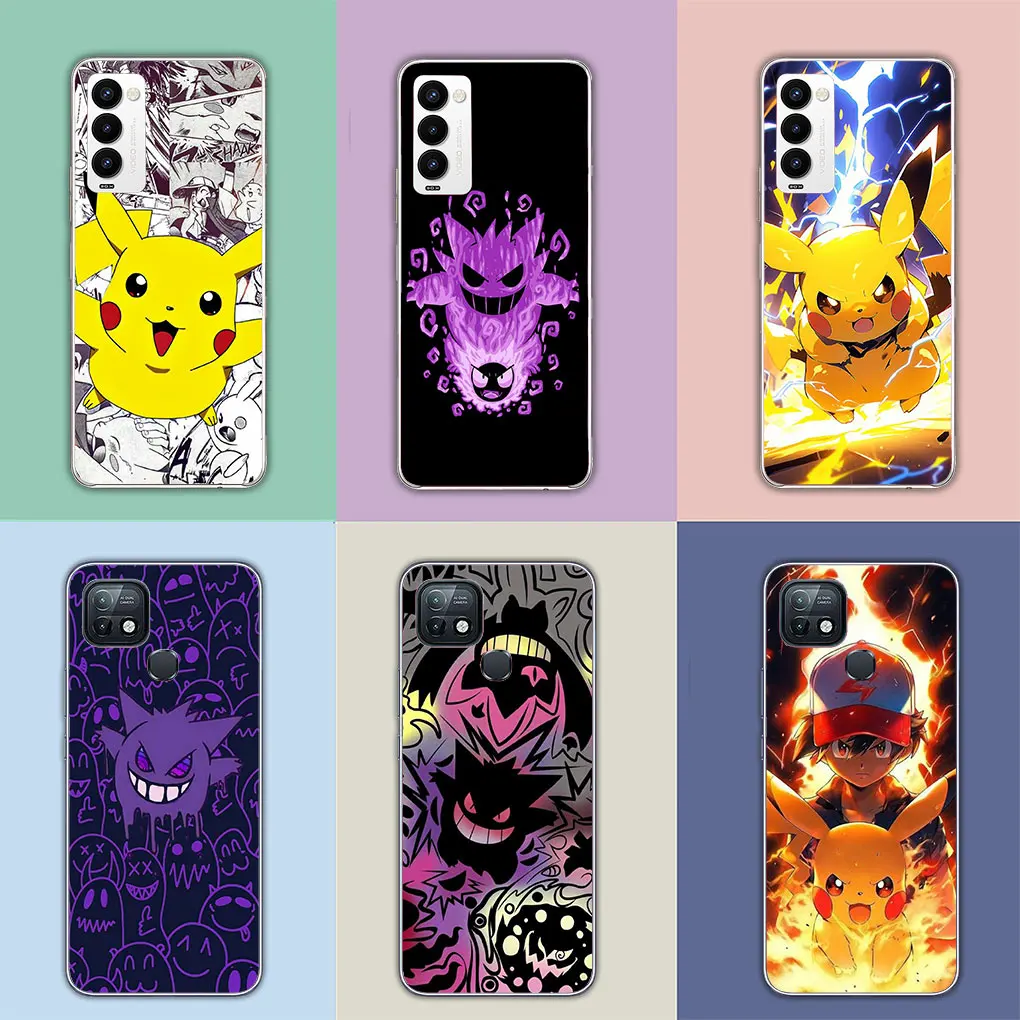 Чехол P-Pokemons Gengar GO P-Pikachus для Samsung Galaxy A04 A05 A06 A14 A15 A16 A23 A34 A35 A54 A55 M23 M33 M52 M53 M31 M51 M21