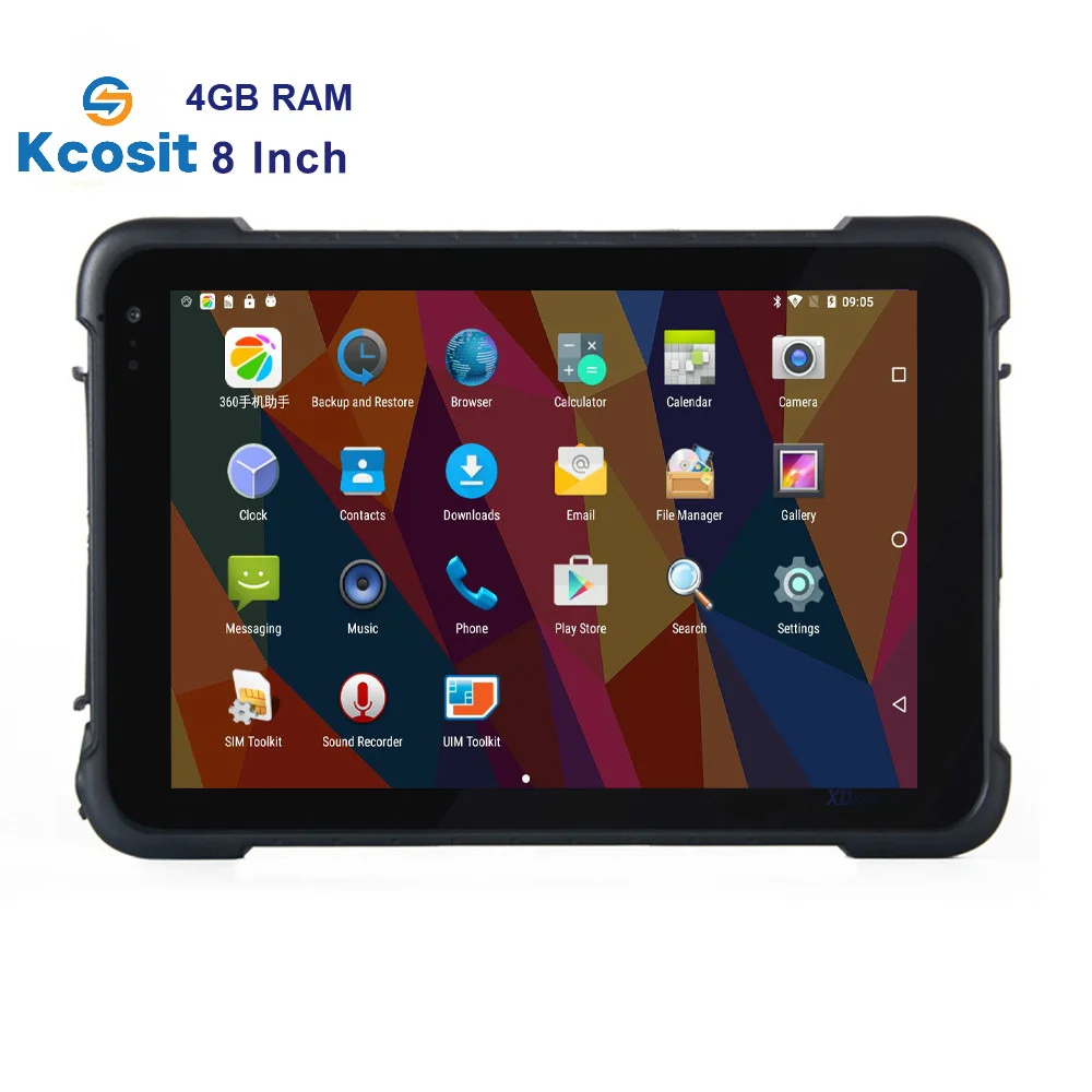 Kcosit G86 Rugged Android Tablet PC Waterproof Google GMS 8 inch Qualcomm 4GB RAM +64GB ROM GPS 4G LTE 8500mAH Battery Scanner