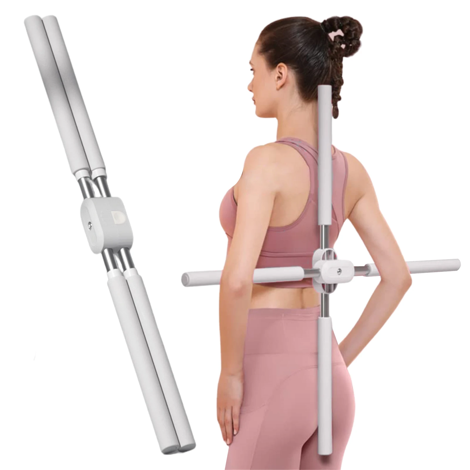 

Yoga Sticks Stretching Tool for Back Posture Back Brace Standing Posture Corrector for Adult and Child