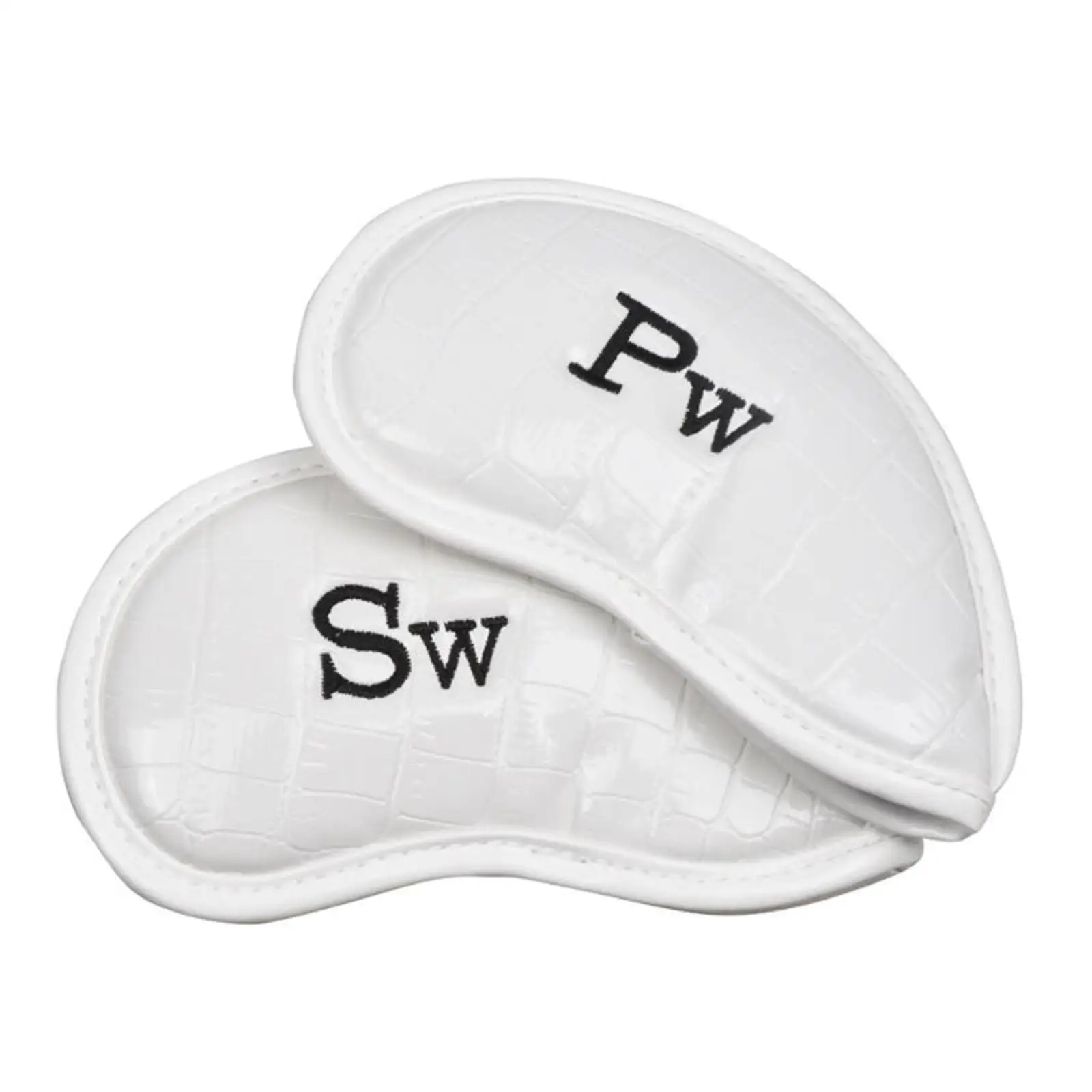 

12x Golf Iron Head Cover Leather PU Golf Club Headcover Universal Waterproof Black