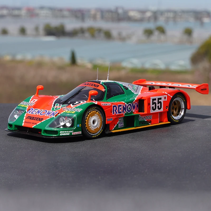 

Литые под давлением модели автомобилей Mazda 787B 55 в масштабе 1/18, 24 часа, модель машины из сплава для мужчин, коллекционные украшения, рождестве...