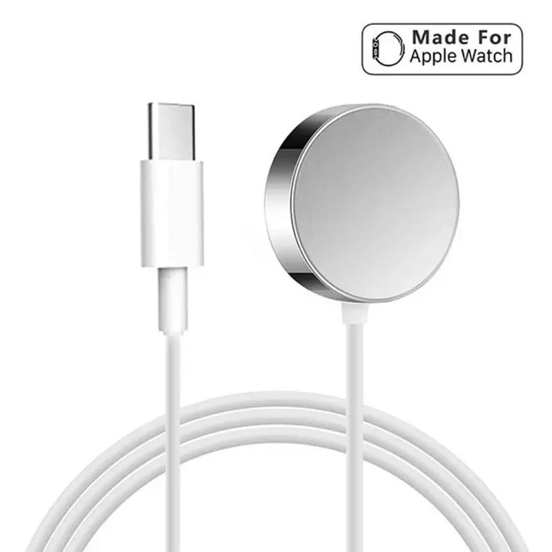

Новинка, металлическое магнитное Беспроводное зарядное устройство типа C для Apple Watch серии 7, 6, 5, 4, 3, 2, SE, Apple Watch, USB C, шнур для быстрой зарядки, д...