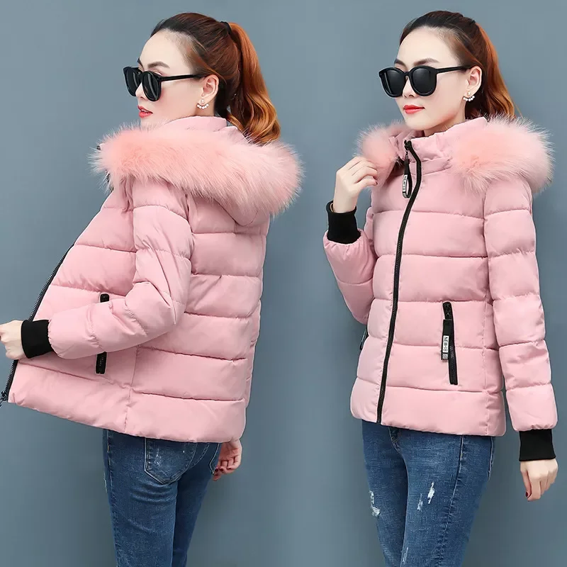 New2022 fur Winter coat loose cotton bigger sizes of new  winters Lady down winter jacket woman down jacket 1901
