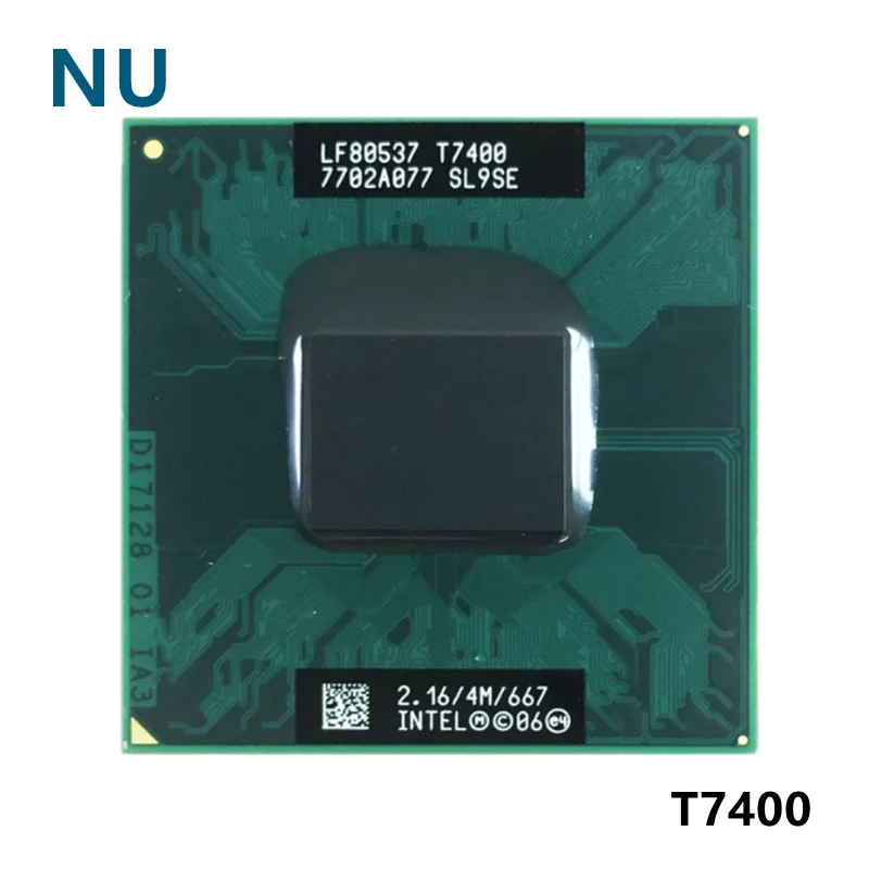 

Двухъядерный процессор Intel Core 2 Duo T7400 SL9SE, 2,1 ГГц, 4 МБ, 34 Вт, разъем M / mPGA478MT