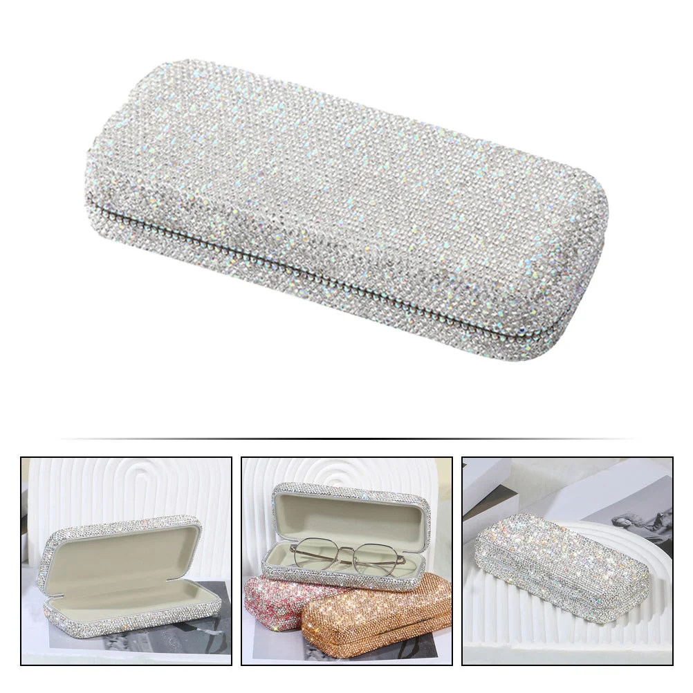 Автомобильный чехол для очков мягкий твердый корпус чехлы со стразами женские