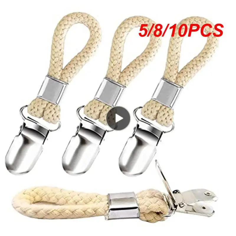 

5/8/10PCS Household Tea Towel Hanging Clips Hanging Clothes Peg Multifunctional Clothes Rack Towel With Metal Clip
