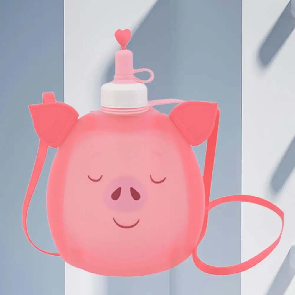 

Flexible Fashion Folding Animal Water Bottle Soft Kids Water Kettle Washable for Living Room