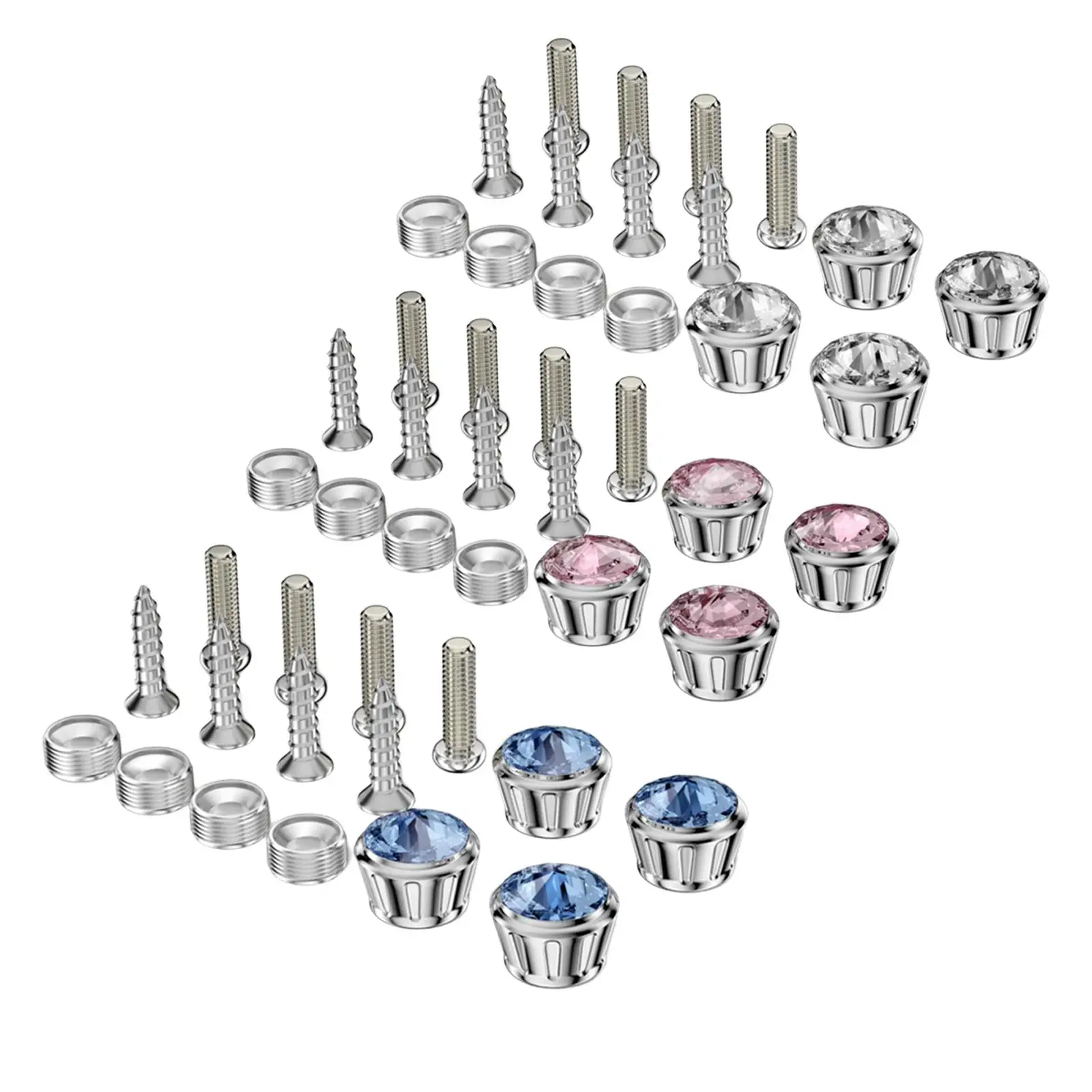

16 Pieces Car Anti Theft License Plate Screws Rust Proof Fit for Tag Frame