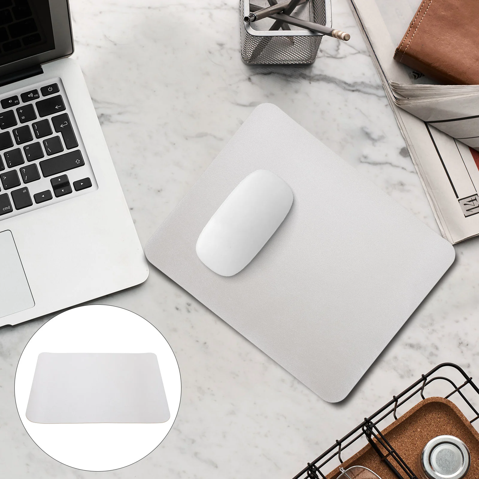 

Double-sided Pad Laptop Pad Desktop Keyboard Pad Leather Pad Desk Pad Protector for Home Office Table Desk