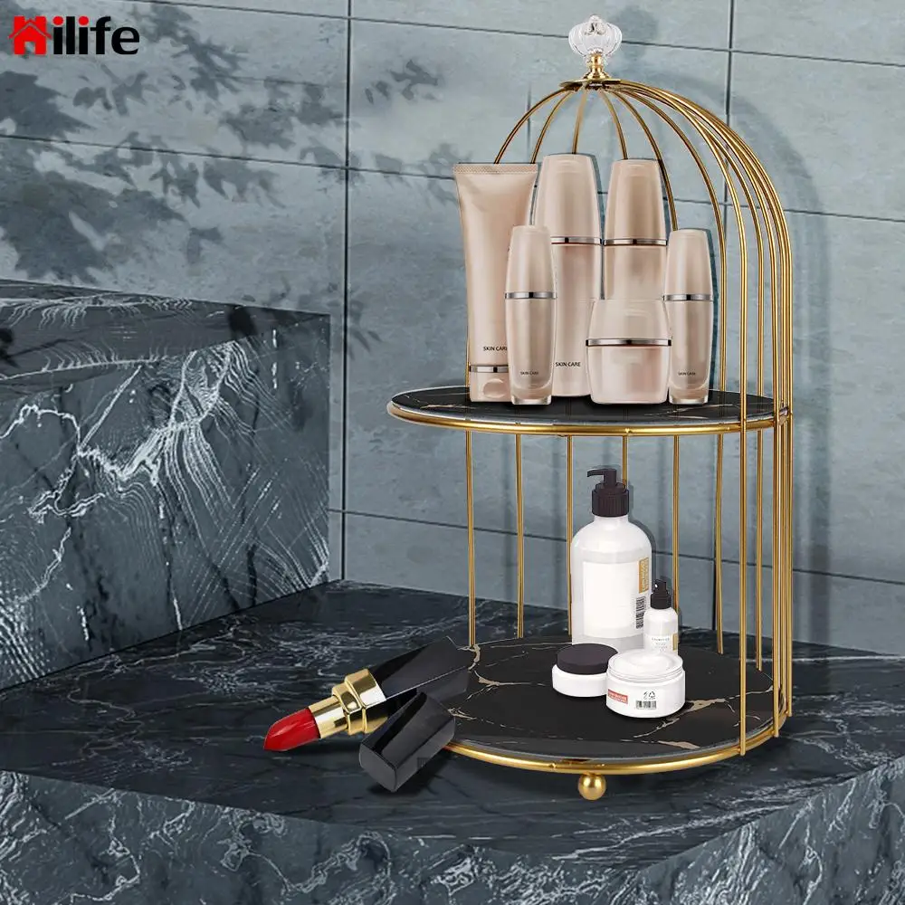 

Стеллаж для хранения в нордическом стиле, отделочная настольная стойка для спальни или ванной, роскошный светильник для ухода за кожей