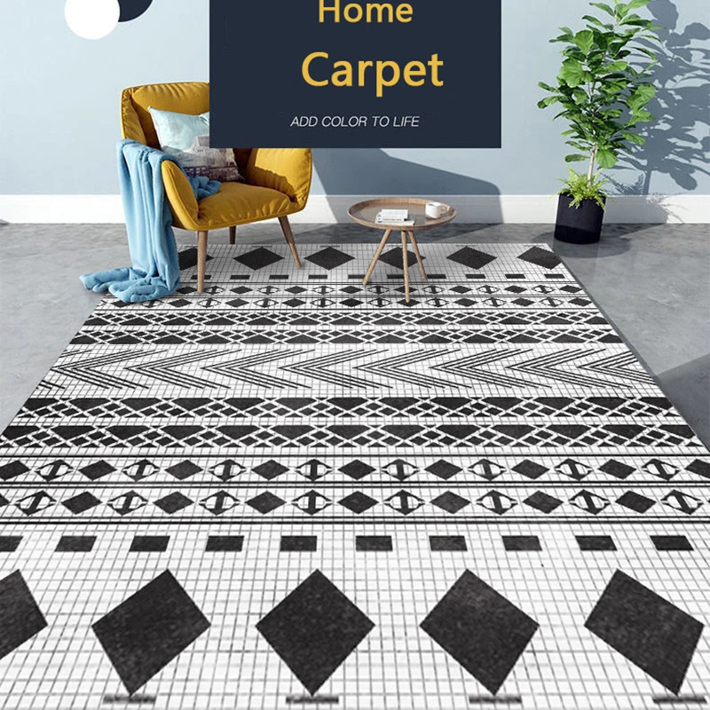 Марокканский большой ковер в богемном стиле для журнального столика домашнее