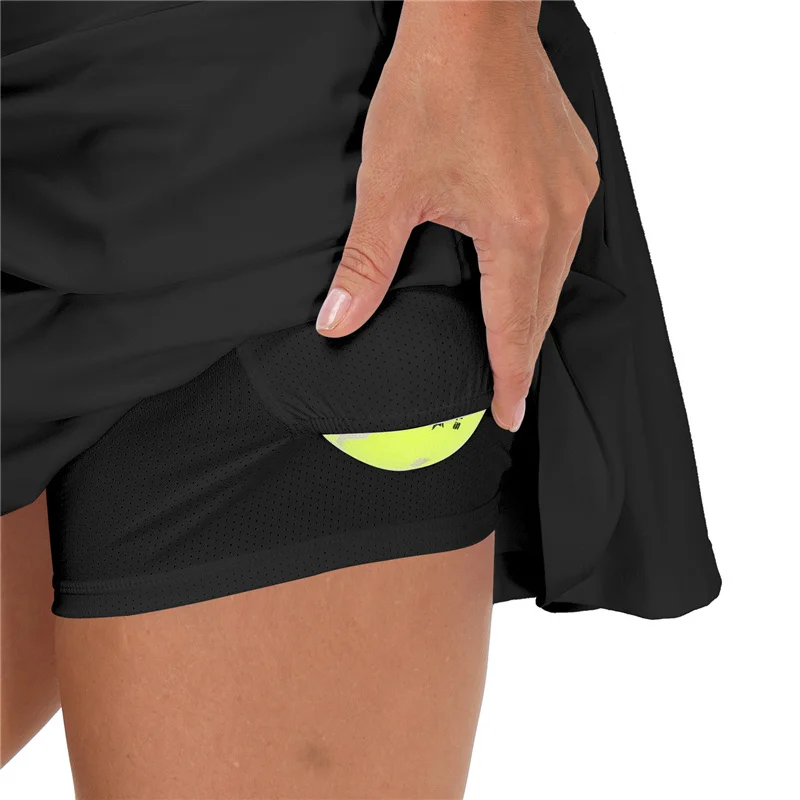Women's sports tennis skirt, golf skirt, fitness shorts, quick drying sports shorts, sports running high waisted yoga shorts