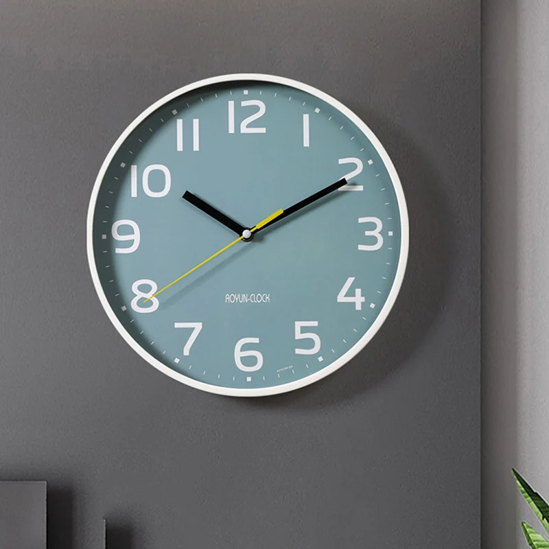 Modern Digital Wall Clock Living Room Design Creative White Stylish Wall Clock Children Hanging Reloj De Pared Home Decor HY50WC