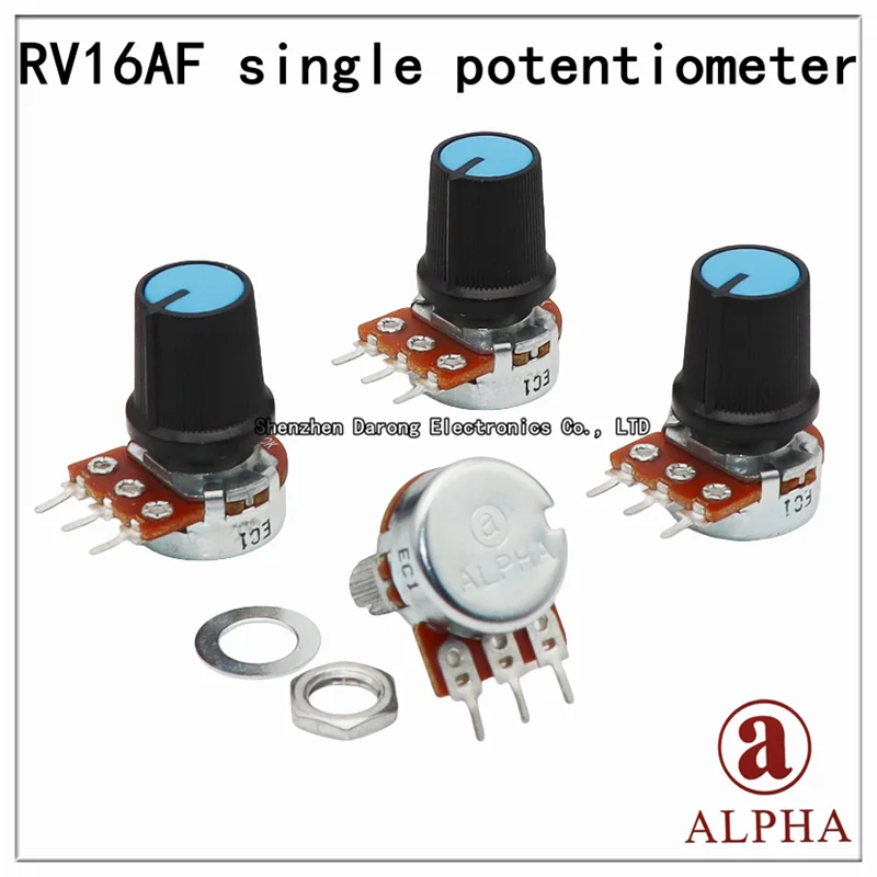 Фото ALPHA RV16AF потенциометр с одной углеродистой пленкой B1K B5K B10K B20K B50K B100K усилитель мощности регулятор громкости SPX 15 штатив №1