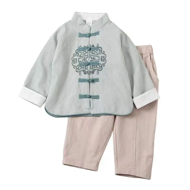 Childrens Hanfu Boys Spring and Autumn New Chinese Style Baby Tang Costume Ancient Summer Thin Summer Style enlarge