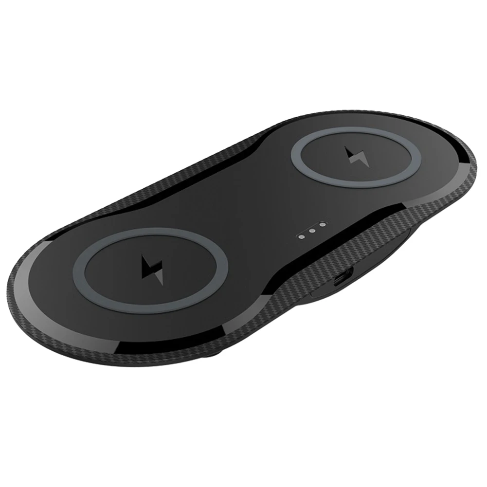 

20W Dual Qi Wireless Charger Pad for iPhone 11 XS XR X 8 Airpods Pro for 10 W Dual Fast Charging Base Black