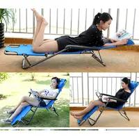 Outdoor Folding Chair Sun Lounger Recliner Beach Patio Camping Garden Chairs Furniture Portable 2 in 1