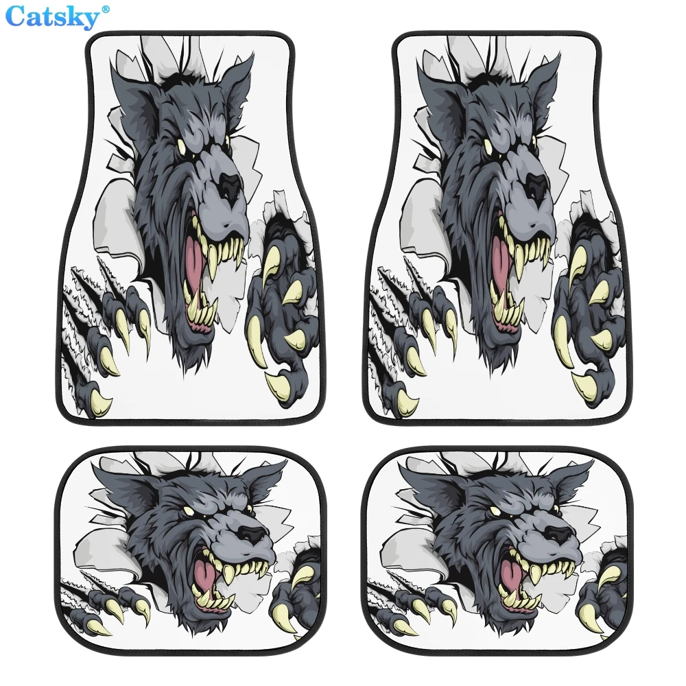 

Wolf animal wolf king Car Floor Mats Hippie Car Mat Car Accessories Gift Stoner Gift Retro Car Accessories Interior Car Decor