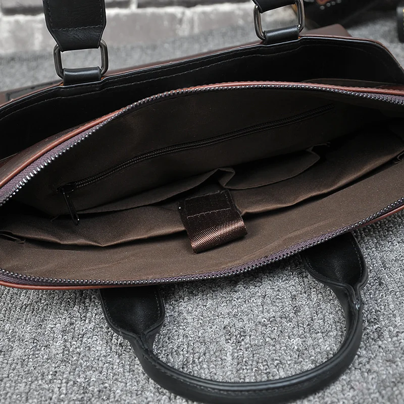 Деловой мужской портфель в Корейском стиле, сумка из кожи Крейзи Хорс, Портативная сумка для ноутбука, повседневная сумка через плечо для мужчин