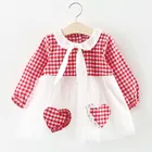 Платье для девочек Bear Leader, повседневное, в горошек, с бантом