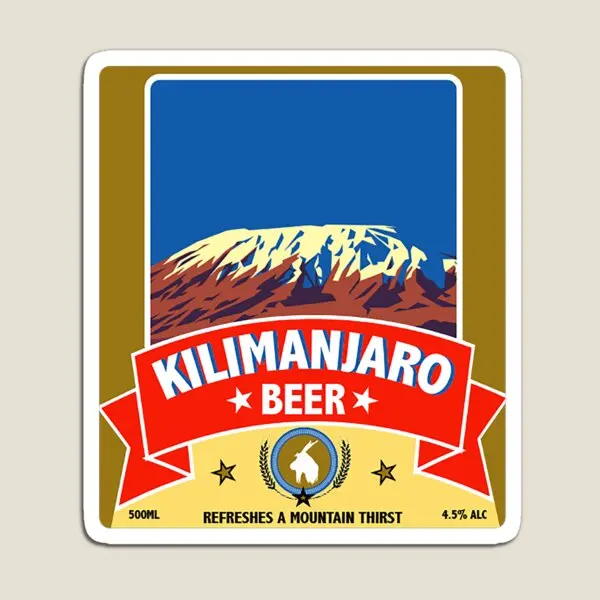 

Kilimanjaro Larger Kilimanjaro Beer Sh Magnet Colorful Home Cute Decor Funny for Fridge Organizer Refrigerator Magnetic Baby